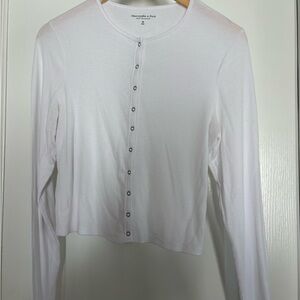 Abercrombie & Fitch White Button-Down Shirt